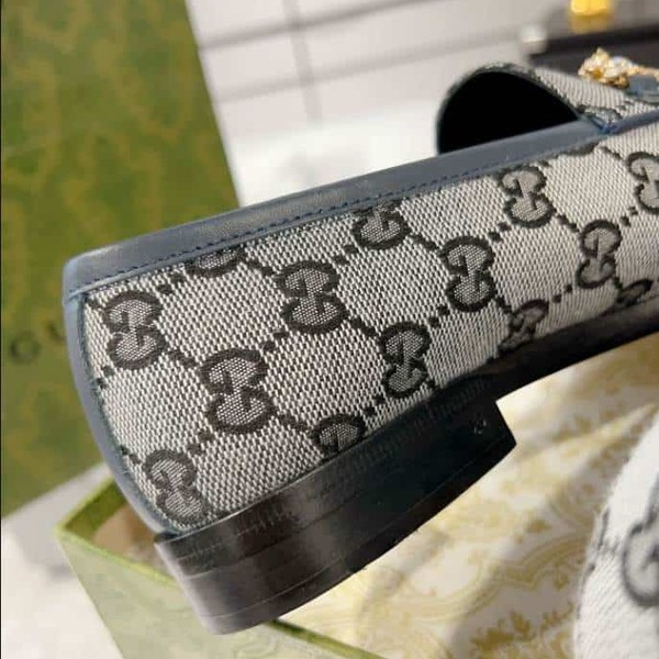 Gucci Jordaan GG Monogram White Black Loafer - GL065 - Image 4