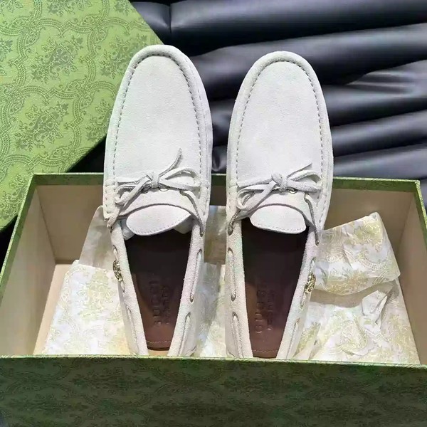 MEN'S DRIVER WITH INTERLOCKING G IN WHITE - GL101 - Image 7