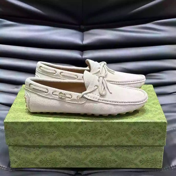 MEN'S DRIVER WITH INTERLOCKING G IN WHITE - GL101 - Image 8