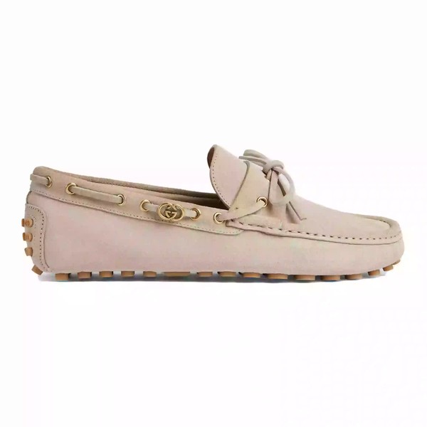 MEN'S DRIVER WITH INTERLOCKING G IN WHITE - GL101