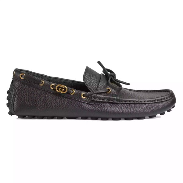 MEN'S DRIVER WITH INTERLOCKING G IN BLACK - GL102