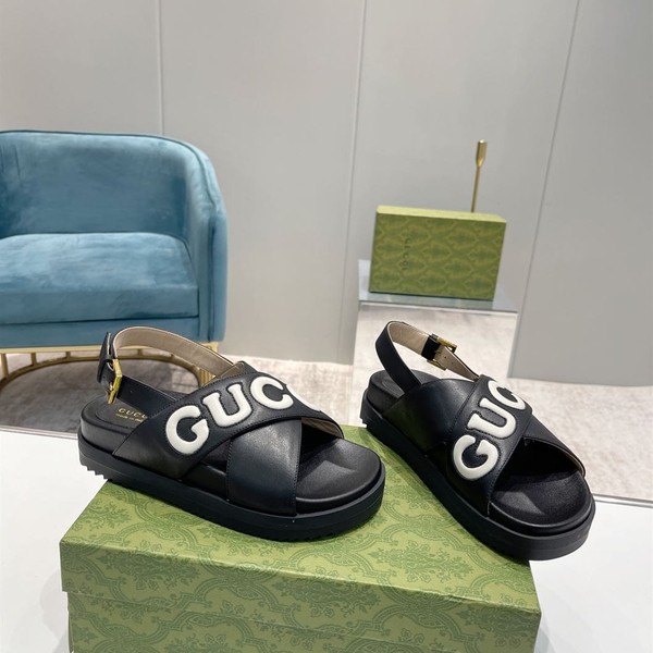 GUCCI MEN'S GUCCI SANDAL BLACK LEATHER - GSL009 - Image 3