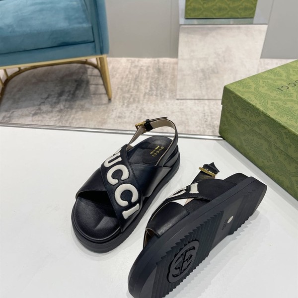 GUCCI MEN'S GUCCI SANDAL BLACK LEATHER - GSL009 - Image 7