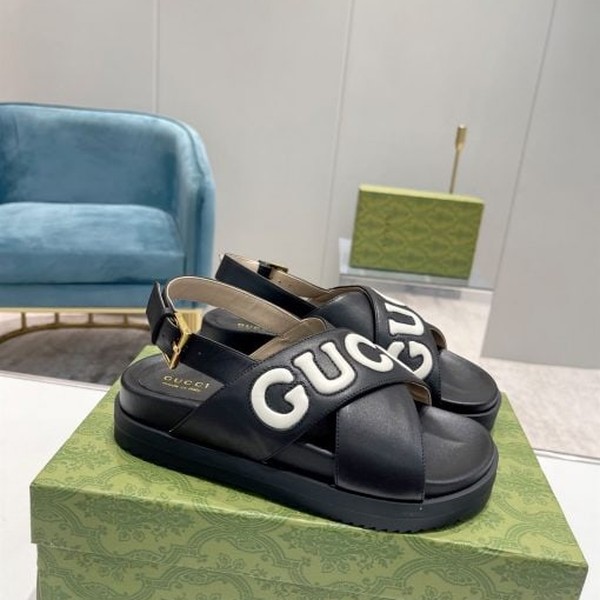 GUCCI MEN'S GUCCI SANDAL BLACK LEATHER - GSL009 - Image 9