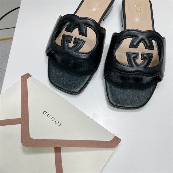 GUCCI WOMEN'S INTERLOCKING G CUT-OUT SLIDE SANDAL - GSL012 - Image 4