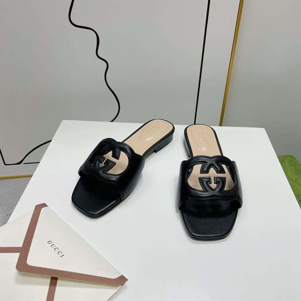 GUCCI WOMEN'S INTERLOCKING G CUT-OUT SLIDE SANDAL - GSL012 - Image 8