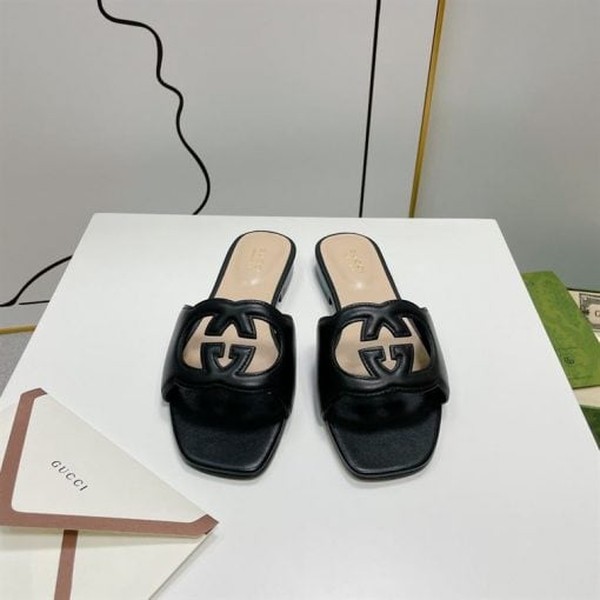 GUCCI WOMEN'S INTERLOCKING G CUT-OUT SLIDE SANDAL - GSL012 - Image 10