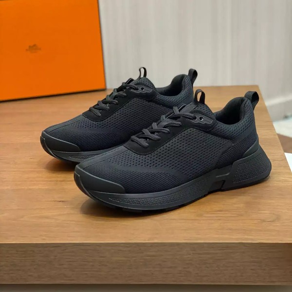 Hermes Heros Sneakers in Noir Technical Knit - HM005 - Image 3