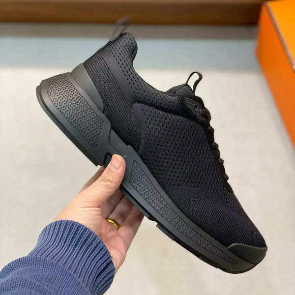 Hermes Heros Sneakers in Noir Technical Knit - HM005 - Image 4