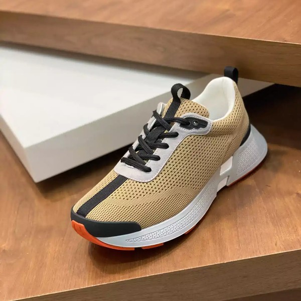 Hermes Heros Sneakers in Khaki Technical Knit - HM007 - Image 5
