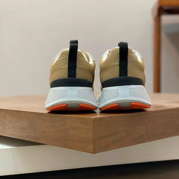 Hermes Heros Sneakers in Khaki Technical Knit - HM007 - Image 7