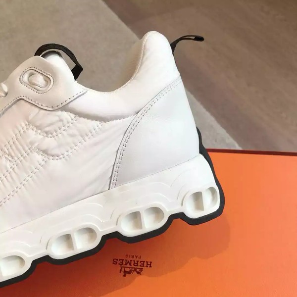 Hermes Men's Impulse Sneakers in White Fabric and Leather - HM017 - Image 7