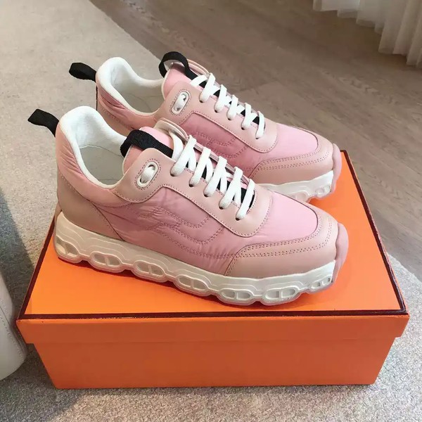 Hermes Women's Impulse Sneakers in Pink Fabric and Leather - HM018 - Image 2