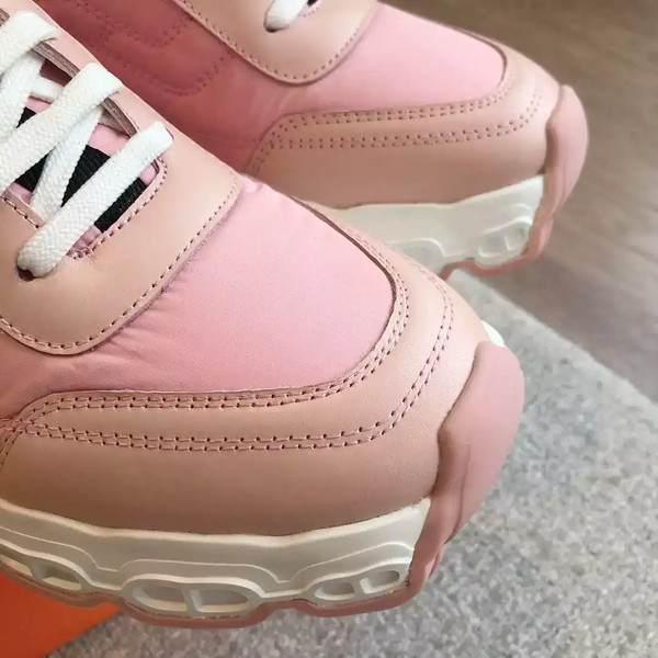 Hermes Women's Impulse Sneakers in Pink Fabric and Leather - HM018 - Image 4