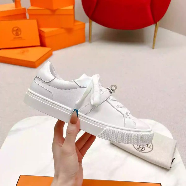 Hermes Men's Day Sneakers in White Leather - HM024 - Image 2