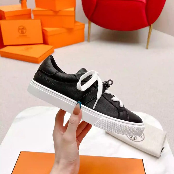 Hermes Men's Day Sneakers in Black Leather - HM025 - Image 2