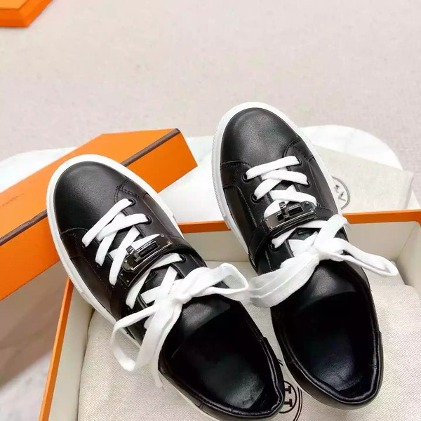 Hermes Men's Day Sneakers in Black Leather - HM025 - Image 6