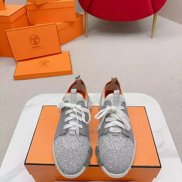 Hermes Men's Depart Sneakers in Grey Gradient Knit - HM029 - Image 3