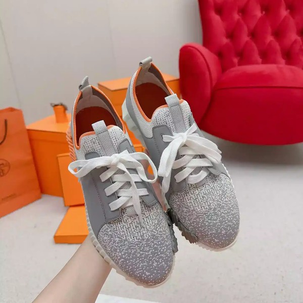 Hermes Men's Depart Sneakers in Grey Gradient Knit - HM029 - Image 4
