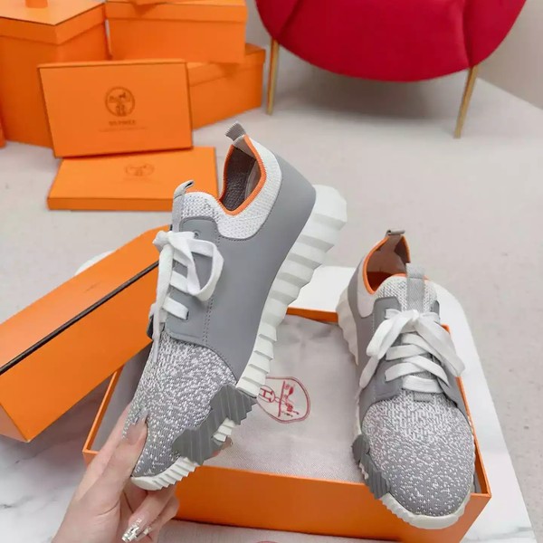 Hermes Men's Depart Sneakers in Grey Gradient Knit - HM029 - Image 7