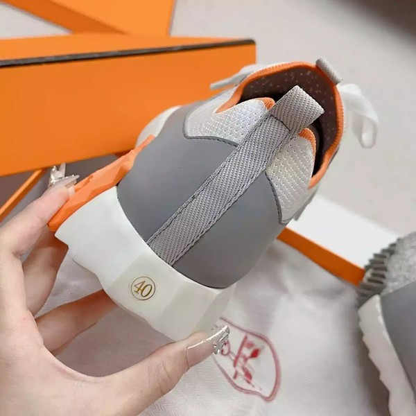 Hermes Men's Depart Sneakers in Grey Gradient Knit - HM029 - Image 8