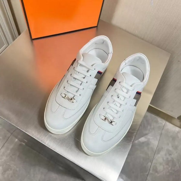 Hermes Boomerang Sneakers In Multicolore White Leather - HM032 - Image 3