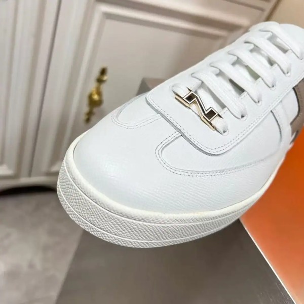Hermes Boomerang Sneakers In Multicolore White Leather - HM032 - Image 6