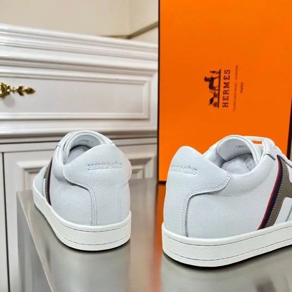 Hermes Boomerang Sneakers In Multicolore White Leather - HM032 - Image 7