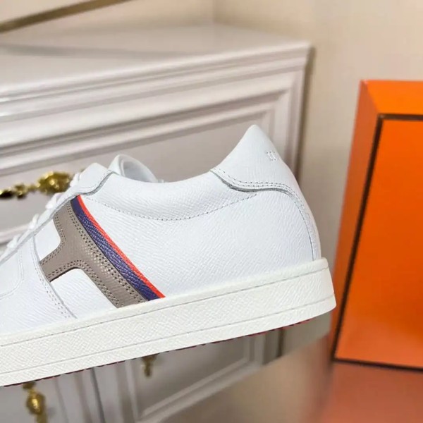 Hermes Boomerang Sneakers In Multicolore White Leather - HM032 - Image 8