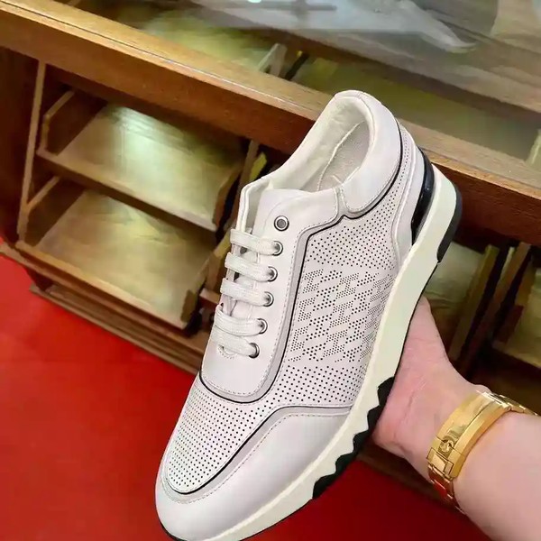 Hermes Men's C-Addict Sneakers In White Perforated Calfskin - HM039 - Image 5