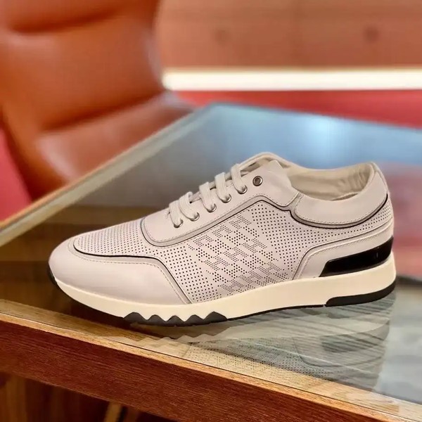 Hermes Men's C-Addict Sneakers In White Perforated Calfskin - HM039 - Image 6