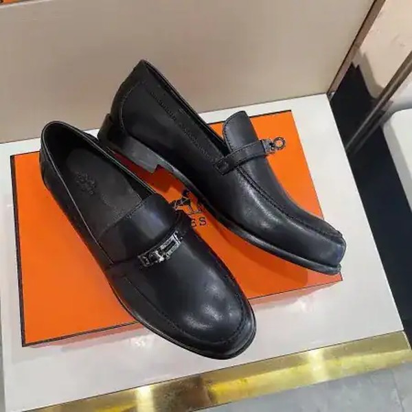 Hermes Men's Destin Loafers In Black Calfskin - HM047 - Image 2