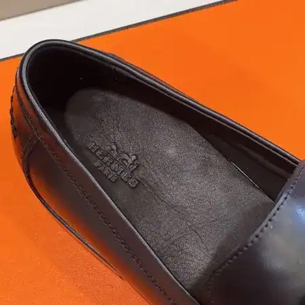 Hermes Men's Destin Loafers In Black Calfskin - HM047 - Image 3