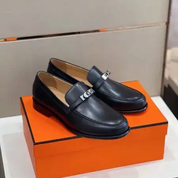 Hermes Men's Destin Loafers In Noir Calfskin - HM048 - Image 2