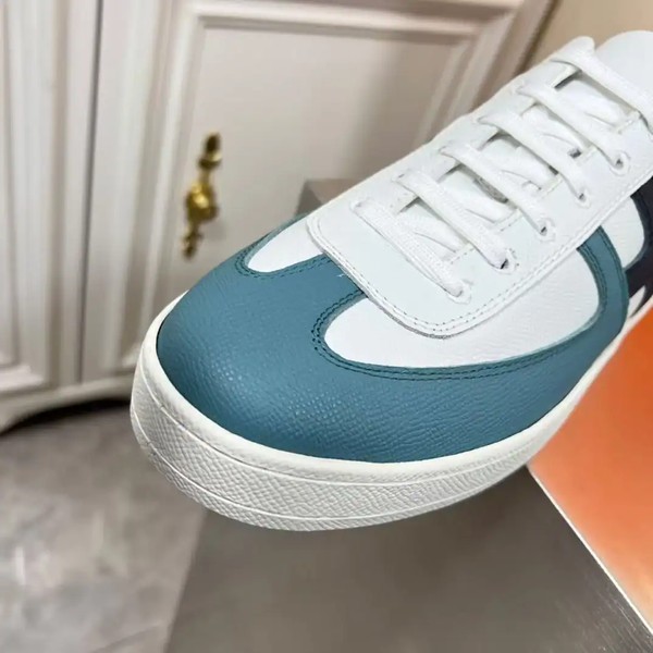 Hermes Boomerang Sneakers In Multicolore Blue Leather - HM054 - Image 6