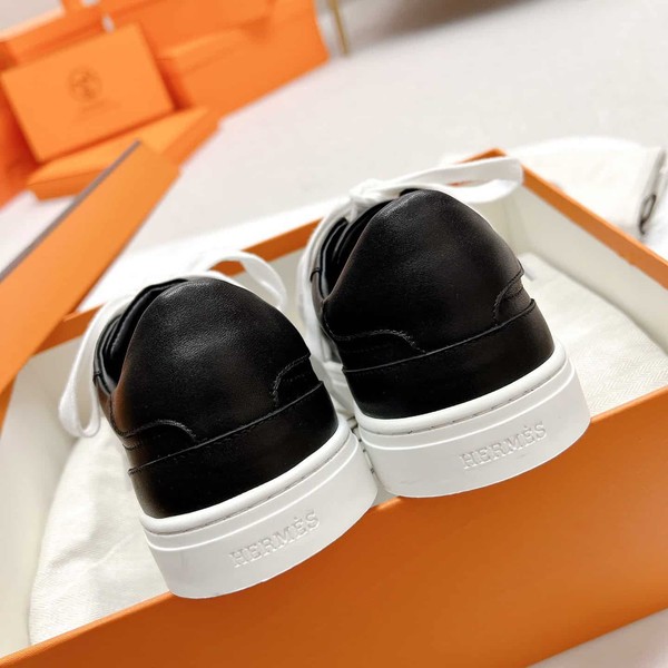 Hermes Women's Day Sneakers in Black Leather - HM066 - Image 8