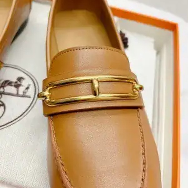 Hermes Women's Colette Loafers in Brown Leather - HM070 - Image 3