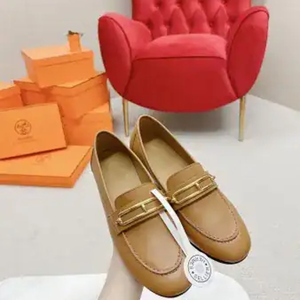 Hermes Women's Colette Loafers in Brown Leather - HM070 - Image 4
