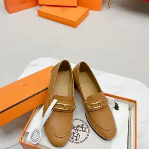Hermes Women's Colette Loafers in Brown Leather - HM070 - Image 8
