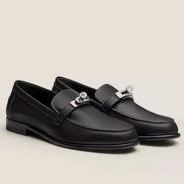 Hermes Women's Destin Loafers in Black Leather - HM073