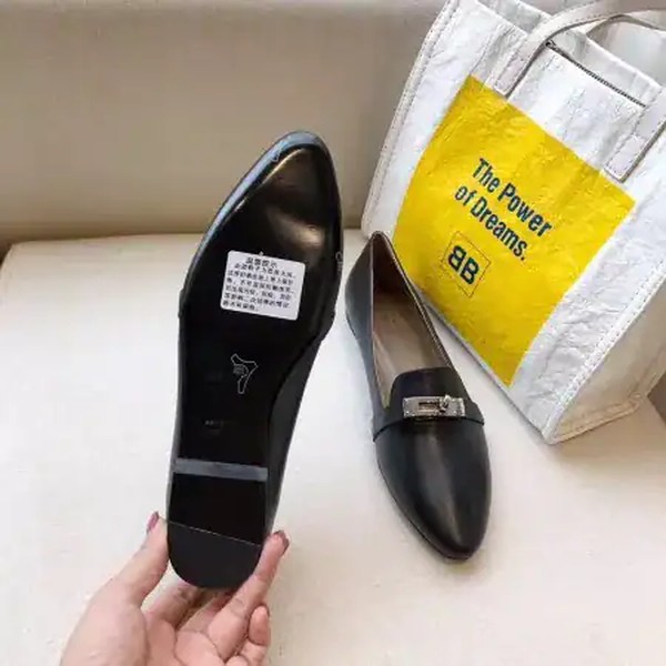 Hermes Pegase Ballerina Flats In Black Calfskin - HM078 - Image 3