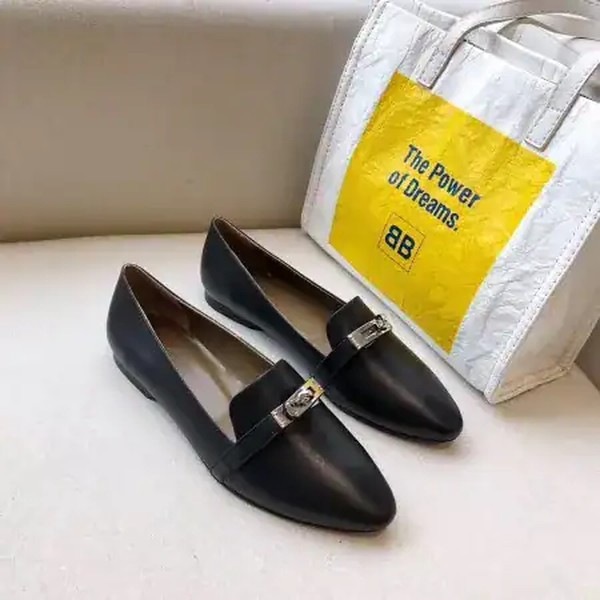 Hermes Pegase Ballerina Flats In Black Calfskin - HM078 - Image 6