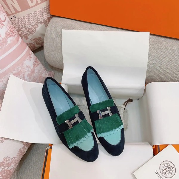 Hermes Women's Royal Loafers in Multicolor Suede Leather - HM079 - Image 2