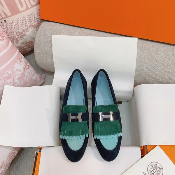 Hermes Women's Royal Loafers in Multicolor Suede Leather - HM079 - Image 4