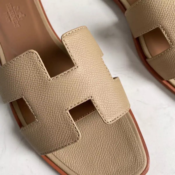 HERMES ORAN SLIDE SANDALS IN TRENCH EPSOM CALFSKIN - HMSD087 - Image 3
