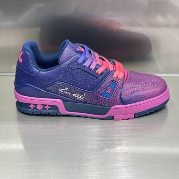 LOUIS VUITTON TRAINER SNEAKERS IN PINK - LVS003 - Image 7
