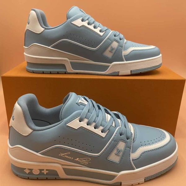 LOUIS VUITTON TRAINER SNEAKER BLUE - LVS125 - Image 4