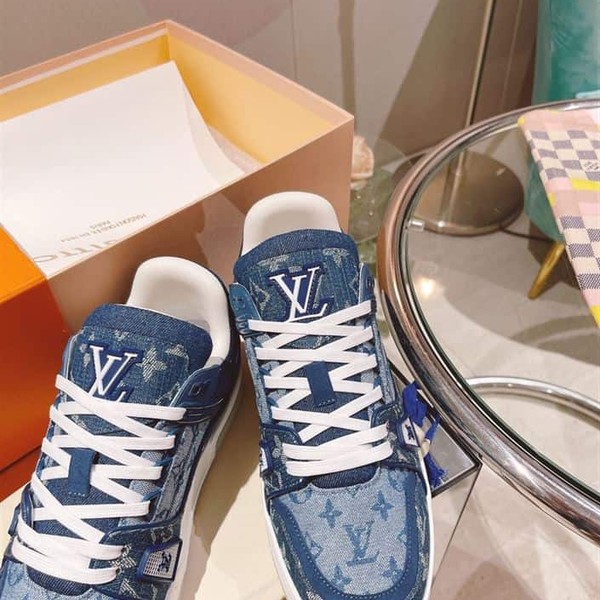LOUIS VUITTON TRAINER SNEAKER DENIM MONOGRAM - LVS129 - Image 4