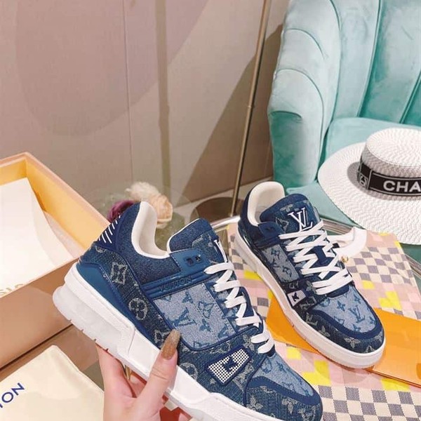 LOUIS VUITTON TRAINER SNEAKER DENIM MONOGRAM - LVS129 - Image 5