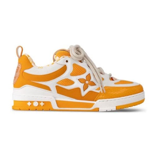 LOUIS VUITTON LV SKATE SNEAKER YELLOW WHITE - LVS166 - Image 11